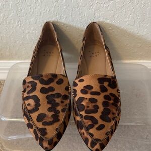 A New Day Women's Tan and Black Leopard Flats